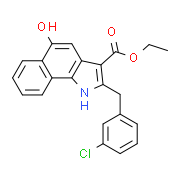 2-[(3-chlorophenyl)methyl]-5-hydroxy-1H-benz[g]indole-3-carboxylic acid, ethyl ester