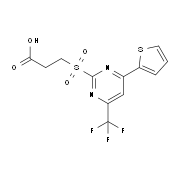 3-(4-Thiophen-2-yl-6-trifluoromethyl-pyrimidine-2-sulfonyl)-propionic acid