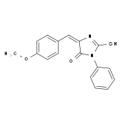 (5E)-2-Mercapto-5-(4-methoxybenzylidene)-3-phenyl-3,5-dihydro-4H-imidazol-4-one