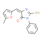 (5E)-2-Mercapto-5-[(5-methyl-2-furyl)methylene]-3-phenyl-3,5-dihydro-4H-imidazol-4-one