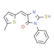 (5E)-2-Mercapto-5-[(5-methyl-2-thienyl)methylene]-3-phenyl-3,5-dihydro-4H-imidazol-4-one