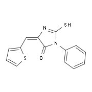 (5E)-2-Mercapto-3-phenyl-5-(2-thienylmethylene)-3,5-dihydro-4H-imidazol-4-one