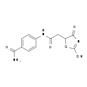 4-{[(2-Mercapto-4-oxo-4,5-dihydro-1,3-thiazol-5-yl)acetyl]amino}benzamide
