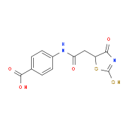 4-{[(2-Mercapto-4-oxo-4,5-dihydro-1,3-thiazol-5-yl)acetyl]amino}benzoic acid