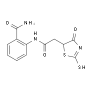 2-{[(2-Mercapto-4-oxo-4,5-dihydro-1,3-thiazol-5-yl)acetyl]amino}benzamide