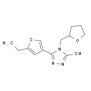 5-(5-Ethylthien-3-yl)-4-(tetrahydrofuran-2-ylmethyl)-4H-1,2,4-triazole-3-thiol