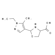 2-(1-Ethyl-5-methyl-1H-pyrazol-4-yl)-1,3-thiazolidine-4-carboxylic acid