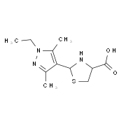 2-(1-Ethyl-3,5-dimethyl-1H-pyrazol-4-yl)-1,3-thiazolidine-4-carboxylic acid