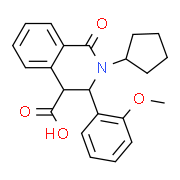 2-Cyclopentyl-3-(2-methoxyphenyl)-1-oxo-1,2,3,4-tetrahydro-4-isoquinolinecarboxylic acid