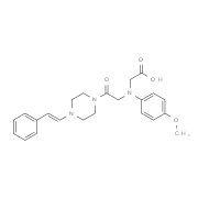 [(4-Methoxyphenyl)(2-oxo-2-{4-[(E)-2-phenylvinyl]-piperazin-1-yl}ethyl)amino]acetic acid
