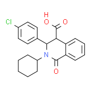 3-(4-Chlorophenyl)-2-cyclohexyl-1-oxo-1,2,3,4-tetrahydro-4-isoquinolinecarboxylic acid
