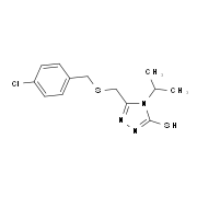 5-{[(4-Chlorobenzyl)sulfanyl]methyl}-4-isopropyl-4H-1,2,4-triazol-3-ylhydrosulfide