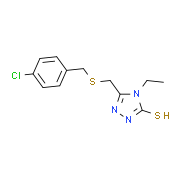 5-{[(4-Chlorobenzyl)sulfanyl]methyl}-4-ethyl-4H-1,2,4-triazol-3-ylhydrosulfide