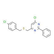 4-Chlorobenzyl (6-chloro-2-phenyl-4-pyrimidinyl)methyl sulfide