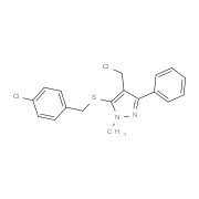 4-Chlorobenzyl 4-(chloromethyl)-1-methyl-3-phenyl-1H-pyrazol-5-yl sulfide