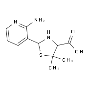 2-(2-Aminopyridin-3-yl)-5,5-dimethyl-1,3-thiazolidine-4-carboxylic acid