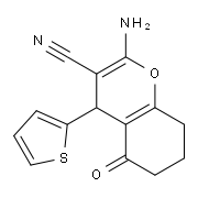 2-Amino-5-oxo-4-(2-thienyl)-5,6,7,8-tetrahydro-4H-chromene-3-carbonitrile