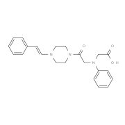 [(2-Oxo-2-{4-[(E)-2-phenylvinyl]piperazin-1-yl}ethyl)(phenyl)amino]acetic acid