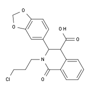 3-(1,3-Benzodioxol-5-yl)-2-(3-chloropropyl)-1-oxo-1,2,3,4-tetrahydro-4-isoquinolinecarboxylic acid