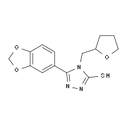 5-(1,3-Benzodioxol-5-yl)-4-(tetrahydrofuran-2-ylmethyl)-4H-1,2,4-triazole-3-thiol