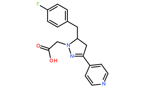 2-(5-(4-Fluorobenzyl)-3-(pyridin-4-yl)-4,5-dihydro-1H-pyrazol-1-yl)acetic acid