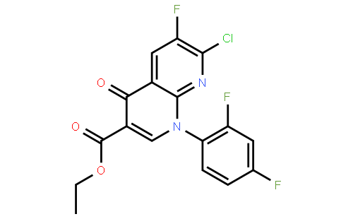 Ethyl 7-chloro-1-(2,4-difluorophenyl)-6-fluoro-4-oxo-1,4-dihydro-1,8-naphthyridine-3-carboxylate