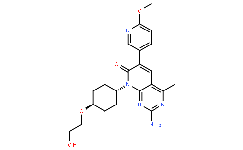 2-氨基-8-[反式-4-(2-羟基乙氧基)环己基]-6-(6-甲氧基-3-吡啶基)-4-甲基吡啶并[2,3-D]嘧啶-7(8H)-酮