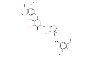 3，4，5-三甲氧基苯基6-O-[5-O-(4-羟基-3，5-二甲氧基苯甲酰基)-D-芹糖-BETA-D-呋喃糖基]-BETA-D-葡萄糖苷