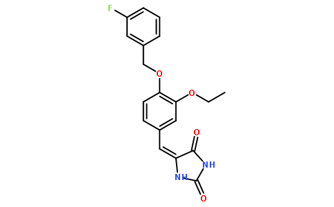 (5E)-5-{3-Ethoxy-4-[(3-fluorobenzyl)oxy]benzylidene}-2,4-imidazol idinedione