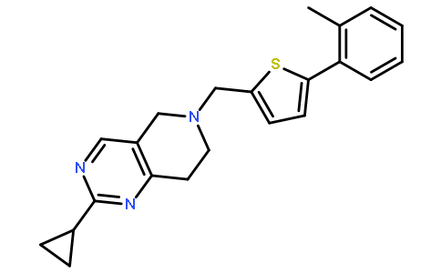 2-Cyclopropyl-6-{[5-(2-methylphenyl)-2-thienyl]methyl}-5,6,7,8-te trahydropyrido[4,3-d]pyrimidine
