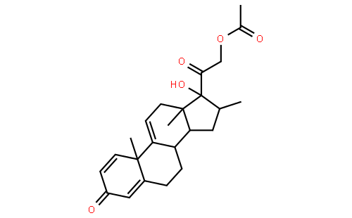 17-alpha,21-Dihydroxy-16-alpha-methylpregna-1,4,9(11)-triene-3,20-dione 21-acetate