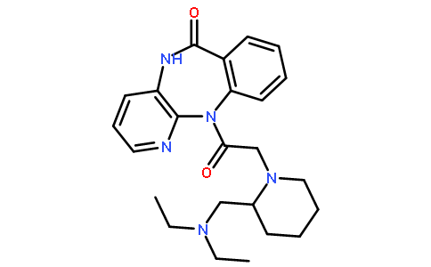 11-[[2-[(DIETHYLAMINO)METHYL]-1-PIPERIDINYL]ACETYL]-5,11-DIHYDRO-6H-PYRIDO[2,3-B][1,4]BENZODIAZEPIN-6-ONE