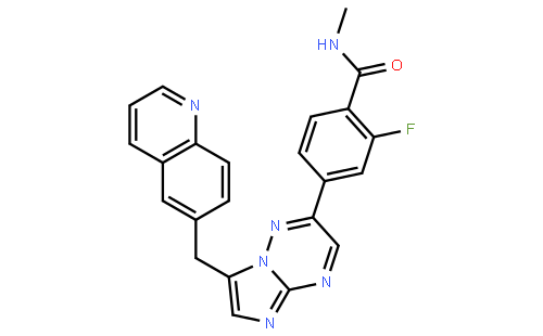 2-氟-N-甲基-4-[7-[(喹啉-6-基)甲基]咪唑并[1,2-B]-[1,2,4]三嗪-2-基]苯甲酰胺