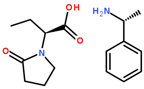 (S)-alpha-乙基-2-氧代-1-吡咯烷乙酸 (R)-alpha-甲基苯甲胺盐