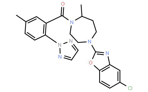 5-氯-2-[(5R)-5-甲基-4-[5-甲基-2-(2H-1,2,3-三唑-2-基)苯甲酰基]-1,4-二氮杂环庚烷-1-基]-1,3-苯并恶唑