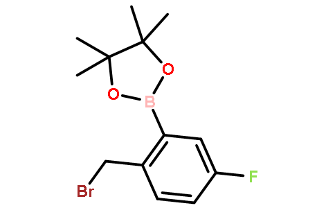 2-(2-(Bromomethyl)-5-fluorophenyl)-4,4,5,5-tetramethyl-1,3,2-dioxaborolane