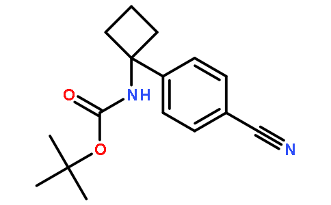 tert-butyl 1-(4-cyanophenyl)cyclobutylcarbamate