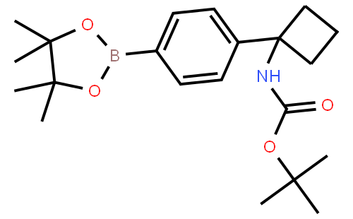 1-(4-(4,4,5,5-四甲基-1,3,2-二氧硼戊环-2-基)苯基)环丁基氨基甲酸叔丁酯