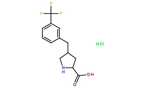 (2S,4R)-4-(3-(trifluoromethyl)benzyl)pyrrolidine-2-carboxylic acid hydrochloride