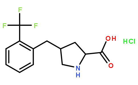 (2S,4R)-4-(2-(trifluoromethyl)benzyl)pyrrolidine-2-carboxylic acid hydrochloride
