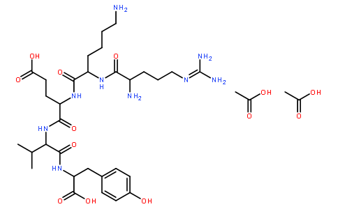 醋酸脾脏五肽(cas:105184-37-0) 结构式图片