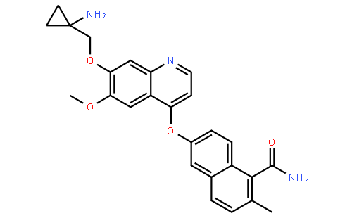 6-[7-[(1-aminocyclopropyl)methoxy]-6-methoxyquinolin-4-yl]oxy-N-methylnaphthalene-1-carboxamide