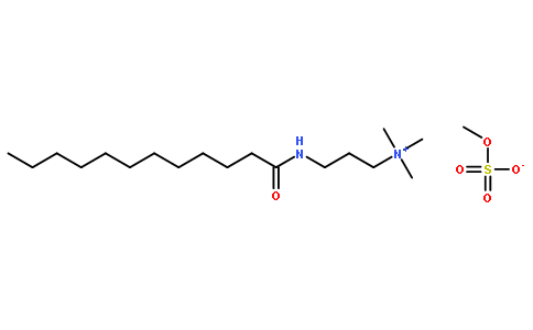 丙基三甲基铵硫酸甲酯盐(3-月桂酰胺基)结构式