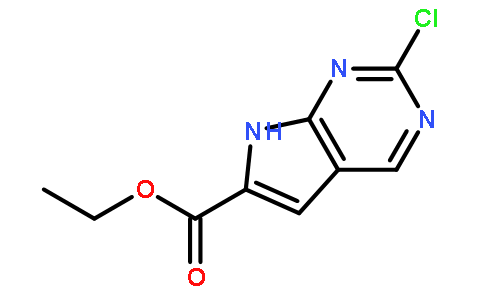7H-Pyrrolo[2,3-d]pyrimidine-6-carboxylic acid, 2-chloro-, ethyl ester,97%