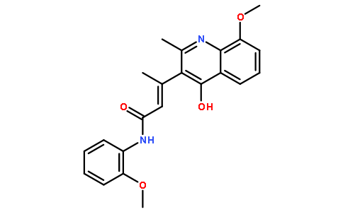 (E)-3-(4-Hydroxy-8-methoxy-2-methylquinolin-3-yl)-N-(2-methoxyphenyl)but-2-enamide