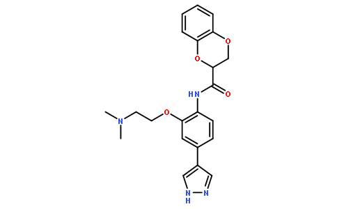 N-[2-[2-(二甲基氨基)乙氧基]-4-(1H-吡唑-4-基)苯基]-2,3-二氢-1,4-苯并二恶烷-2-甲酰胺