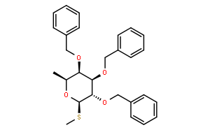 (2S,3R,4R,5S,6R)-3,4,5-Tris(benzyloxy)-2-methyl-6-(methylthio)tetrahydro-2H-pyran