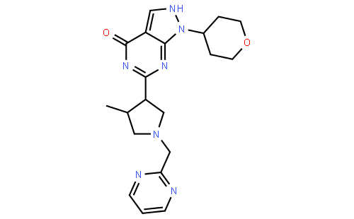 6-[(3S,4S)-4-methyl-1-(pyrimidin-2-ylmethyl)pyrrolidin-3-yl]-1-(oxan-4-yl)-2H-pyrazolo[3,4-d]pyrimidin-4-one