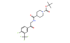 tert-butyl 4-(2-(4-fluoro-3-(trifluoromethyl)phenyl)-2-oxoethylcarbamoyl)piperidine-1-carboxylate