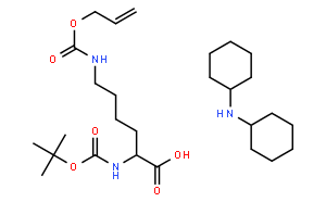 N-叔丁氧羰基-N'-烯丙氧基羰基-D-賴氨酸二環(huán)己胺鹽